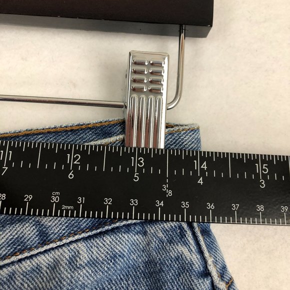 Bill Blass VTG Women's Size 6 Easy Fit Blue Custom Painted Distressed Mom Jeans - Picture 6 of 15